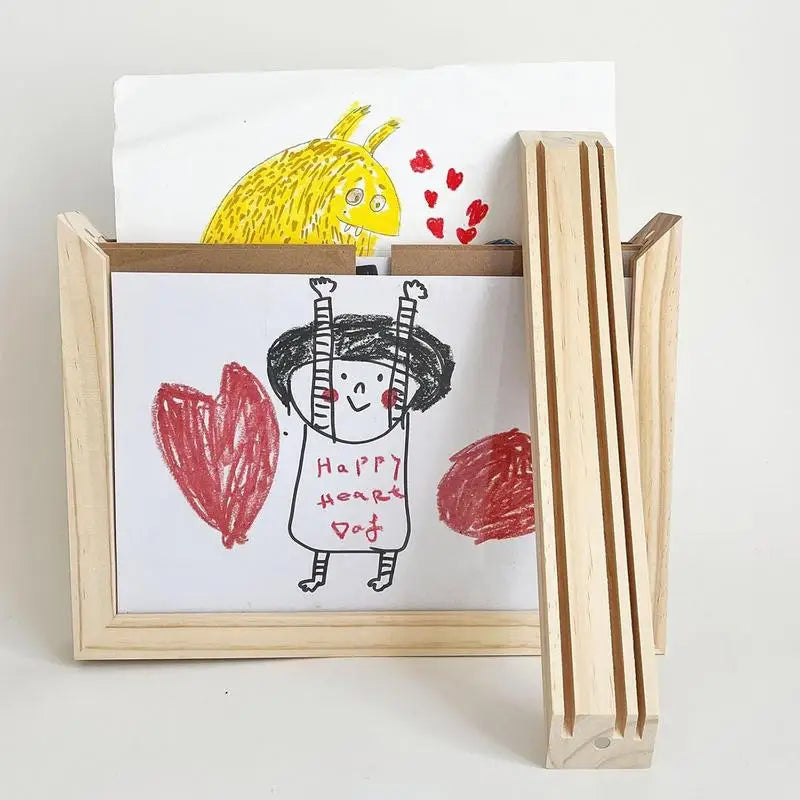 Wooden art frame with children&