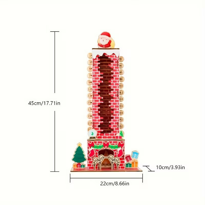 Calendar measurement diagram showing 45 cm height, 22 cm width, and 10 cm depth