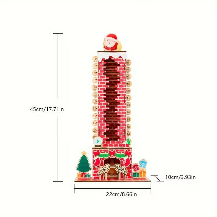 Calendar measurement diagram showing 45 cm height, 22 cm width, and 10 cm depth