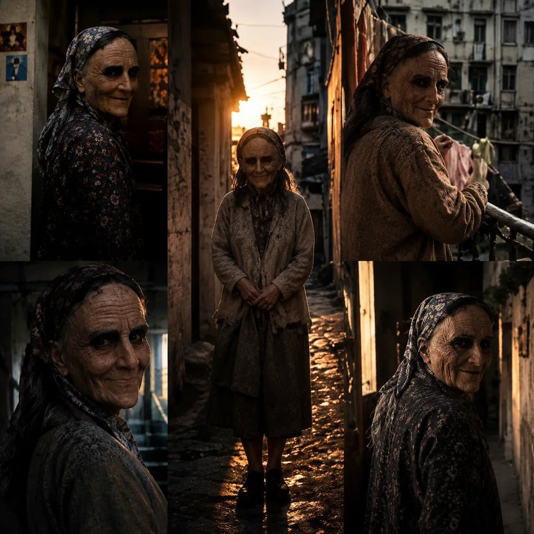 Wrinkled Latex Older Woman Mask Product Image 04