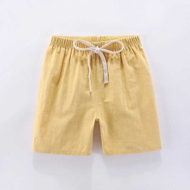 Yellow cotton-linen kids&