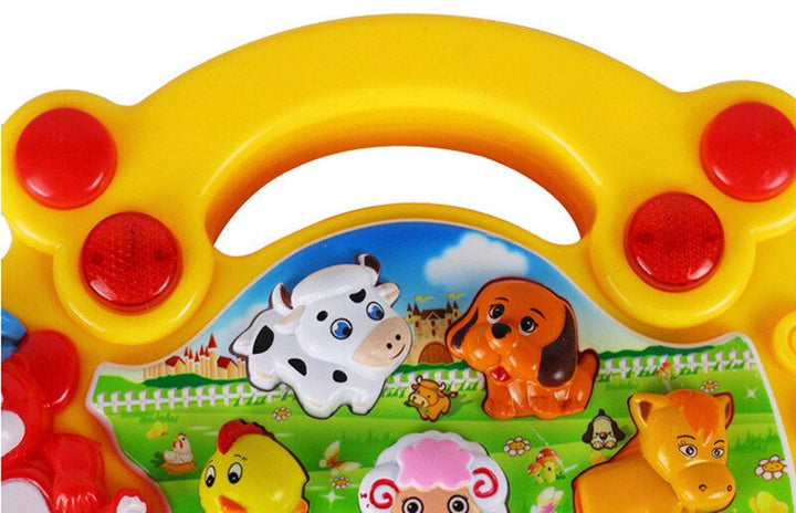 Close-up of the yellow toy piano&