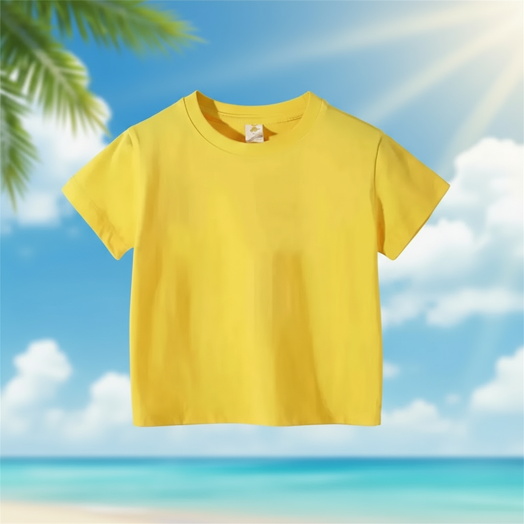 Yellow short-sleeve kids&