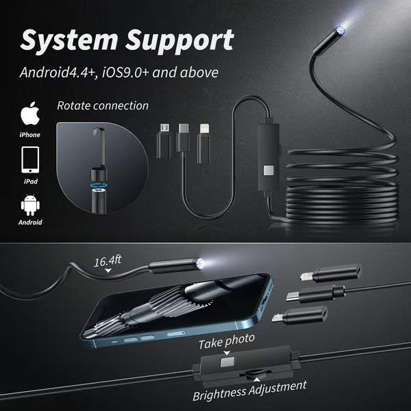 Zipview Phone Inspection Camera Flexible Led Scope Product Image 02