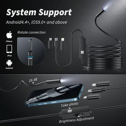 Zipview Phone Inspection Camera Flexible Led Scope Product Image 02